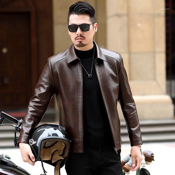 

leather jacket men soft pu leather jacket male business casual coats man jaqueta masculinas inverno couro large size xxxl 4xl1, Black