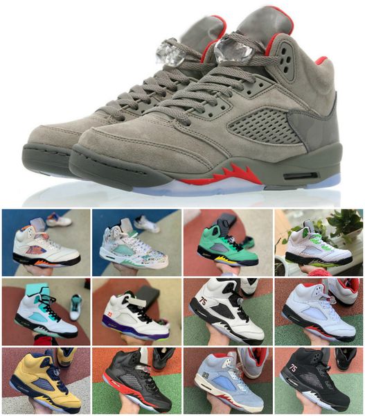 

020 jumpman 5 3 fire red michigan mens basketball shoes white black grape 5s oregon ducks island green international fl