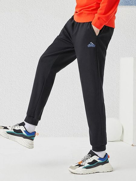 

pioneer camp men casual 2020 loose sweatpants joggers 100% cotton streetwear autumn men's clothing azz0105009 drop shipping, Black