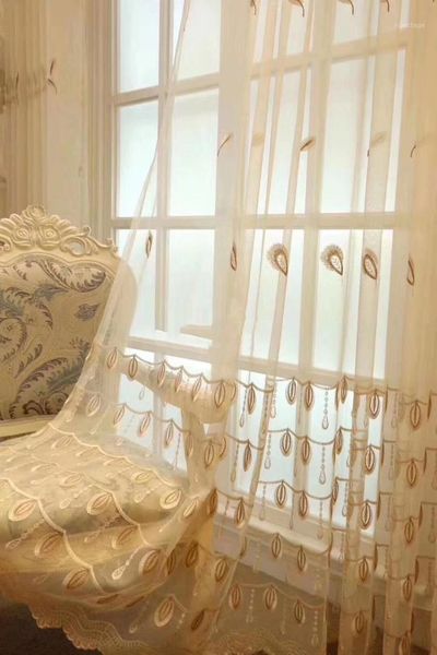 

curtain & drapes european style jacquard design home decoration modern tulle voile fabrics window treatment cortinas para la sala1