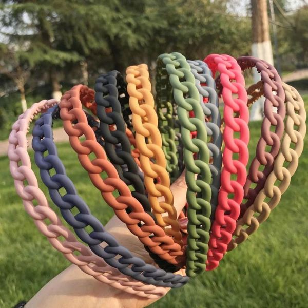 

hair accessories vintage headbands woman band simple candy color chain bezels for headwear cute hoops headband bezel