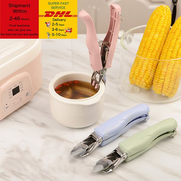 

stainless steel steaming dish anti scalding clip antiskid bowl taking device tray artifact household kitchen utens dhl freight