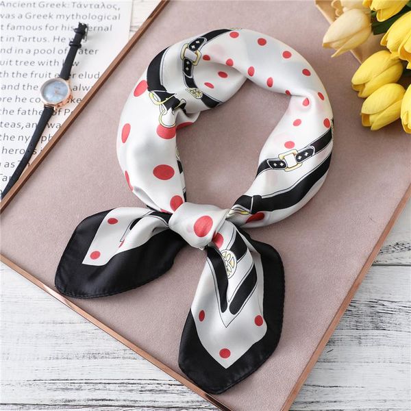 

scarves vrouwen vierkante zijden haar sjaals foulard hals lady wraps zomer designer printkop sjaal halsdoek bandana, Blue;gray