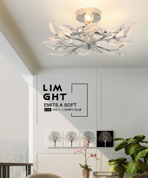 Minimalista moderno LED sala de estar teto lâmpadas sala de jantar quarto criativo acrílico luzes de teto elegante luzes de candelabro de personalidade