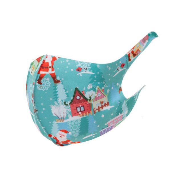 

dust-proof 2020 christmas breathable fashion face santa claus elk printing ice silk cotton mask for men and wooutletbxn9