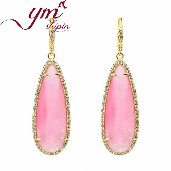 

cubic zircon earrings for women micro inlay luxury facet gem stone setting water drop earring trendy wedding jewelry eh0110, Silver