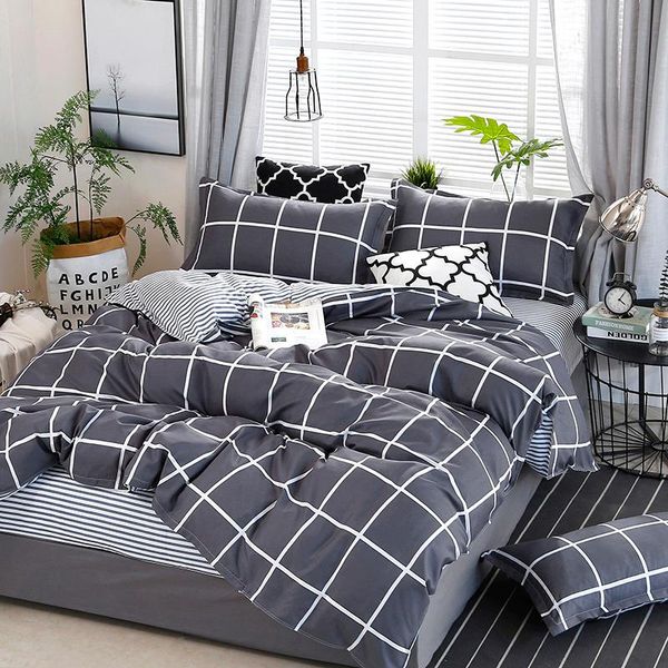 

good stuff eller lovely doggie printing duvet cover men style brown purecolor bedsheet bedding set king bedcover