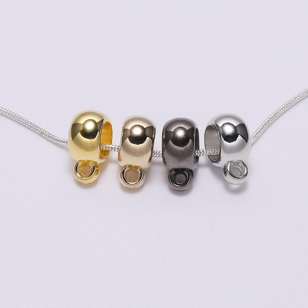 

50pcs lot pendant clip clasps bail hooks ccb big hole bead spacer loose beads connector for jewelry making supplies h bbysdy