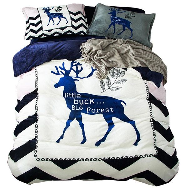 

thick nordic velvet bedding set bedroom modern girls fashion simple washable bedding housse de couette mariage decoration ec50ct