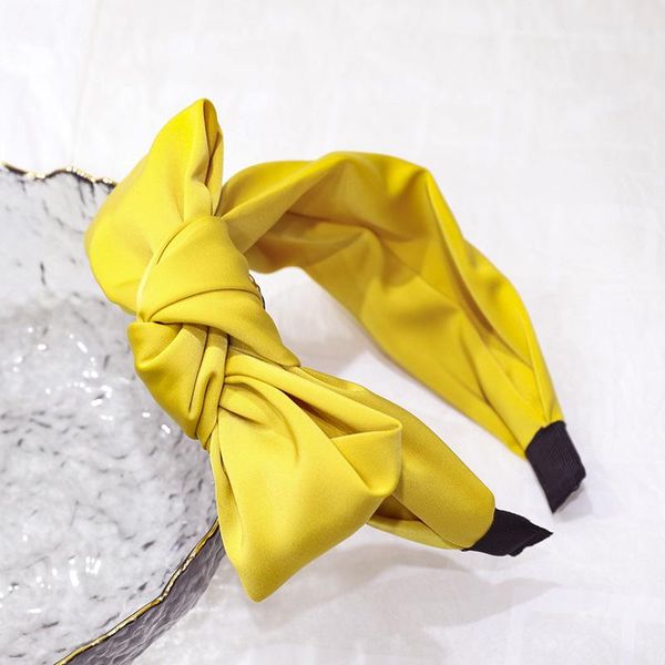 

wide side knotted head hoop solid color knot hairband for women cloth headband bezel girls headdress female hair accessory q wmtkgs