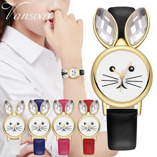 

watch cute watch easter women animal leash quartz fashion simple diamond dial belt lw
