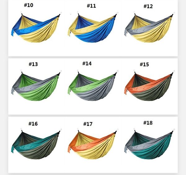 

cloth multiple hammock styles outdoor foldable parachute field camping swing hanging bed nylon hammocks with ropes carabiners a570