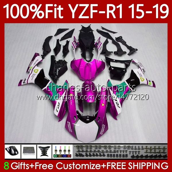 OEM-общеизлияние для Yamaha YZF-R1 YZF R 1 1000CC YZF1000 2015 2016 2017 2018 2019 Bodywork 104NO.90 YZF R1 1000 Movistar Rose C 15-19 YZF-1000 YZFR1 15 16 17 18 19