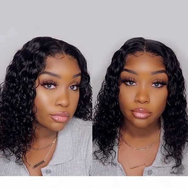 

curly glueless lace front wig for baby hair peruvian remy hair natural color full lace wig with bleached knots, Black;brown