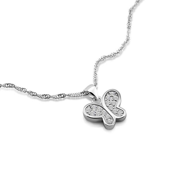 

bohemian genuine 925 sterling silver lovely butterfly pendant necklaces for women jewelry collier femme accessories