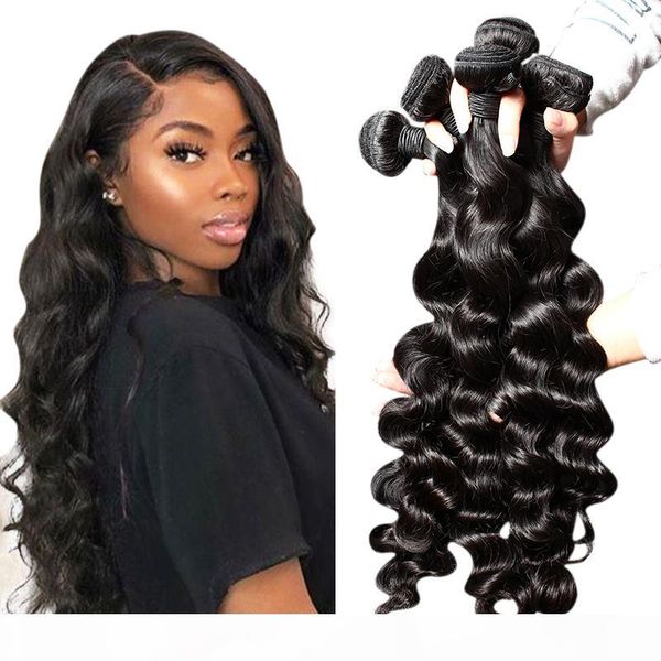 

bella hair 3pcs lot minkhair brazilianhair human hair weave 8a natural black color loose deep wave hair extensions double weft