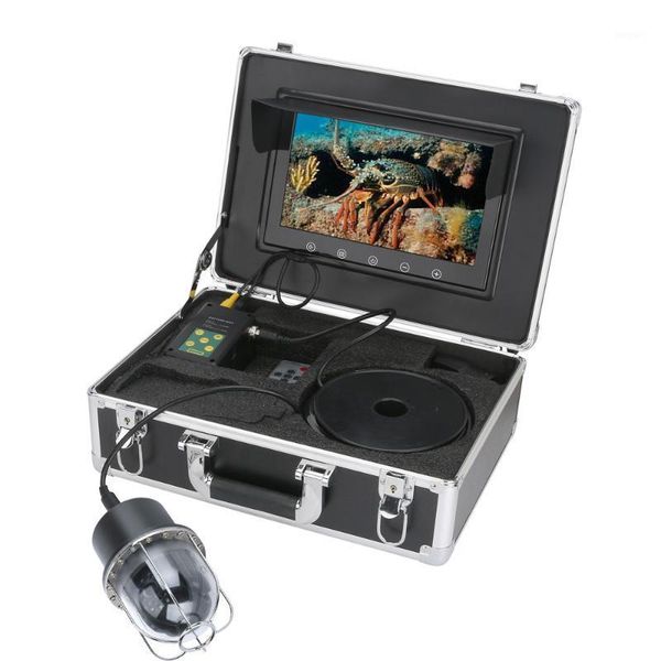 

9 inch underwater fishing video camera fish finder ip68 waterproof 20 leds 360 degree rotating dome rotating panoramic camera1