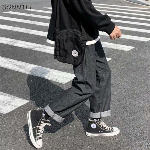 

мужчины широко ноги джинсы сплошные свободные повседневные плюс размер 5xl мешковатая уличная одежда мужской все-матч молнию новой корейский, Blue