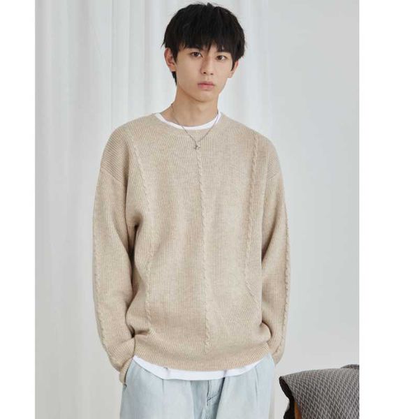 

autumn winter sweater men round neck fashion soild color knitted casual men's basic bottoming shirt long sleeve pullover, White;black