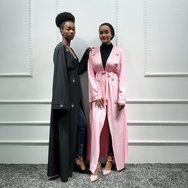 

ladies abaya dubai kimono hijab muslim dress women cardigan islam caftan marocain kaftan qatar omani ramadan islamic clothing1, Red