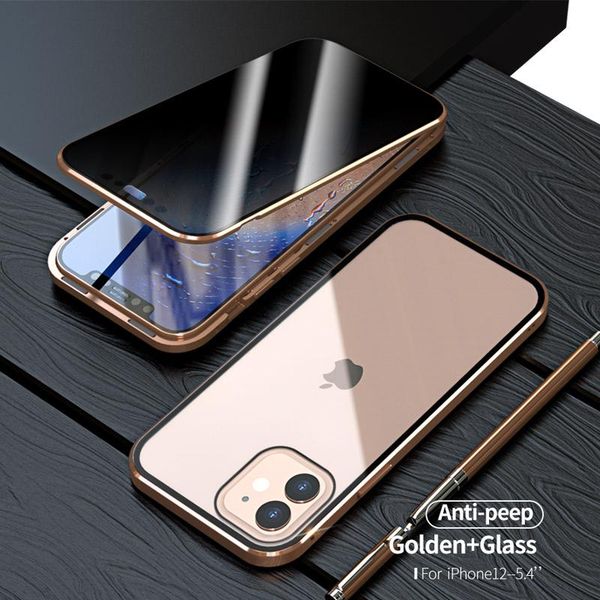 

double sided metal magnetic protection privacy case for iphone 12 series phones case for iphone 11 pro max privacy h jllyqz