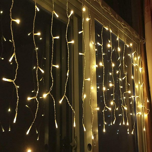

3m x 1m 120 led home outdoor holiday christmas decorative wedding xmas string fairy curtain garlands strip party lights