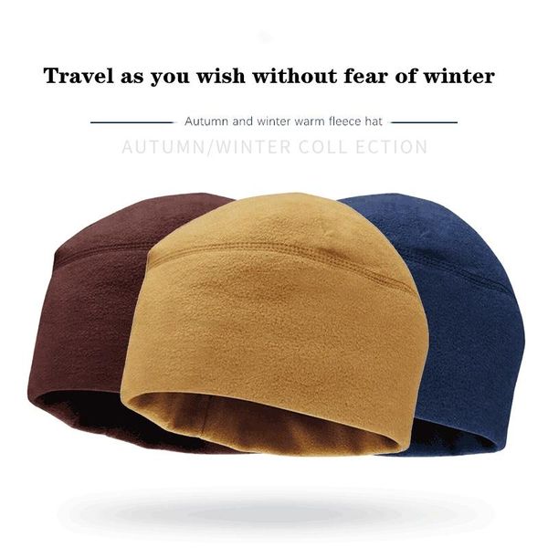 

factory direct selling autumn and winter hats thickened men's outdoor warm and windproof fleece hat, Black;white