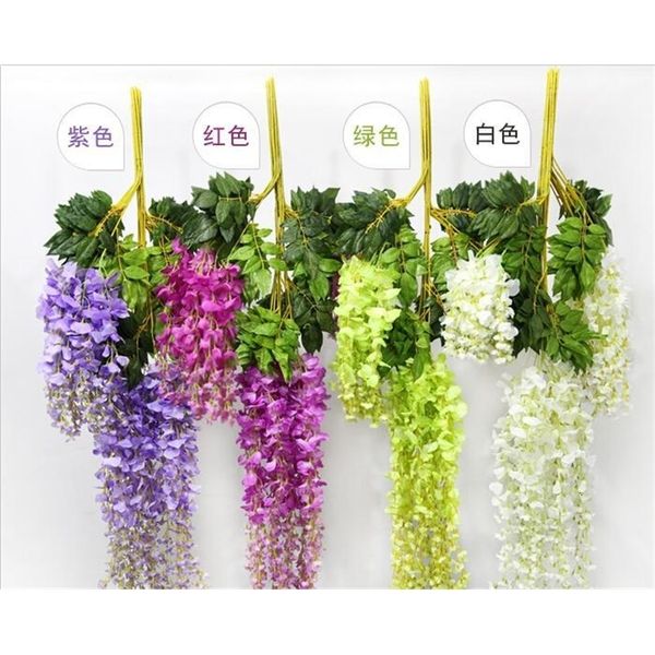 

1.6 meter long elegant artificial silk flower wisteria vine rattan for wedding centerpieces decorations bouquet garland outlet0m5k