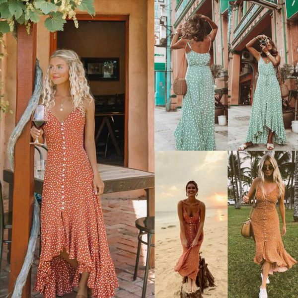 

женщины летние maxi платья boho sexy v шеи пунги спагетти ремешок элегантная голока печать длинное пляжное санктра 2019, Black;gray