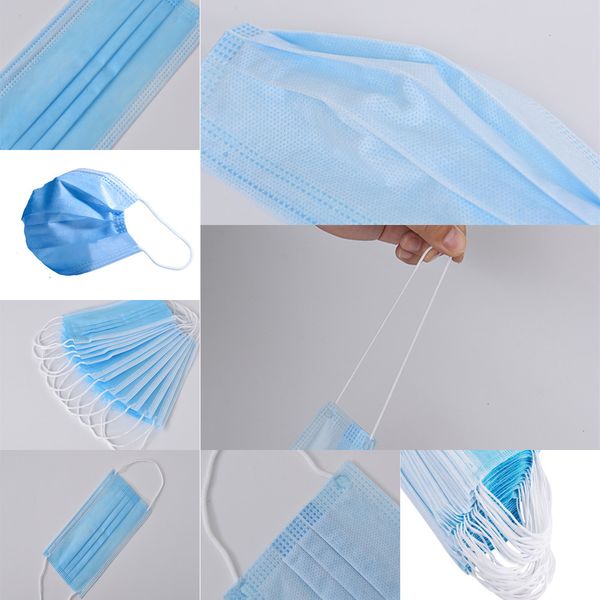 

anti-dust disposable 3-layer face mask earloop dust mouth meltblown cloth non-woven facial protective softyvie