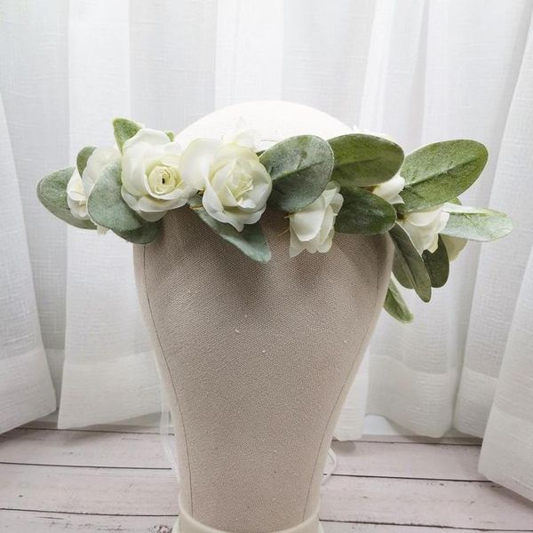 

rose flowers crown women wedding headband women wedding hair accessories girl floral garland wedding floral qyleou