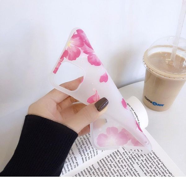 

phone case for iphone 11 11pro 6 6s 7 8 plus x xr xs max se2 beautiful flower matte soft wmtkcy