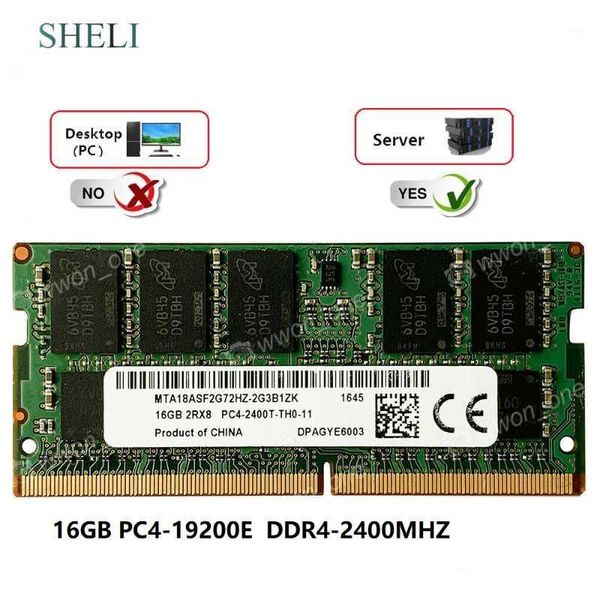 

sheli 16gb 1x16gb pc4-19200e ddr4-2400t-t 2400mhz 260pin 1.2v ecc sodimm memory1