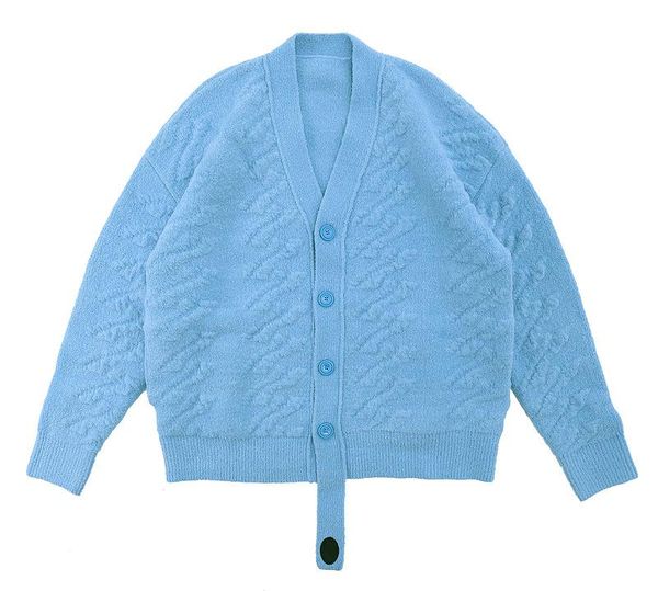 

2021aw we11done solid color sweater cardigan men women couple sweate fashion oversized casual cardigan, White;black