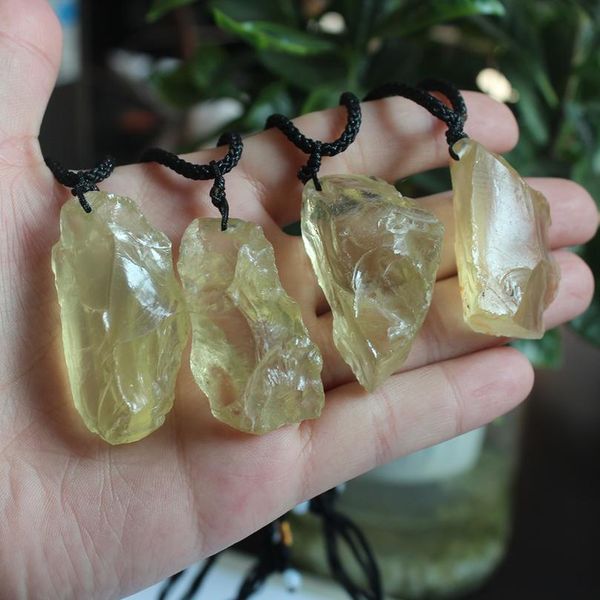 

natural citrine stone pendant yellow quartz crystal rough bulk gemstone healing natural stones and minerals f jllnuw, Black