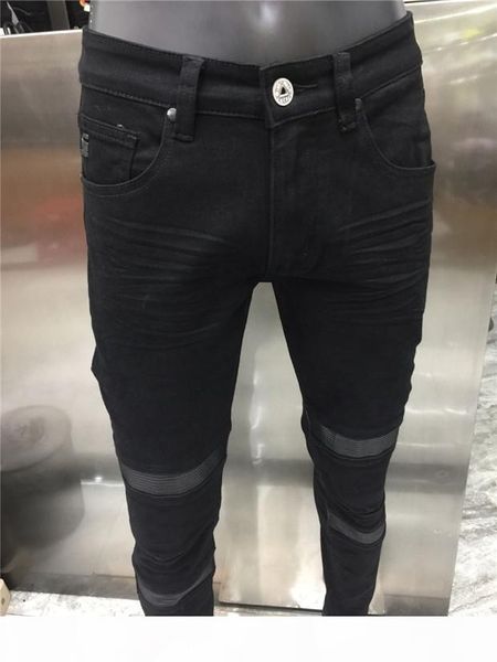 

new arrivals designe jeans famous casual designers autumn slim-leg jeans ripped jeans motorcycle summer trousers pencil pants size 28-40, Blue