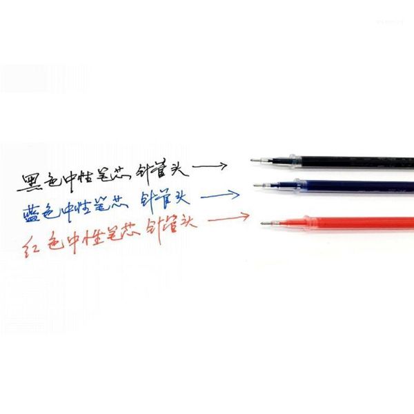 

10pcs 0.38mm gel ink ballpoint pen refill black blue red stationery supply1, Black;red