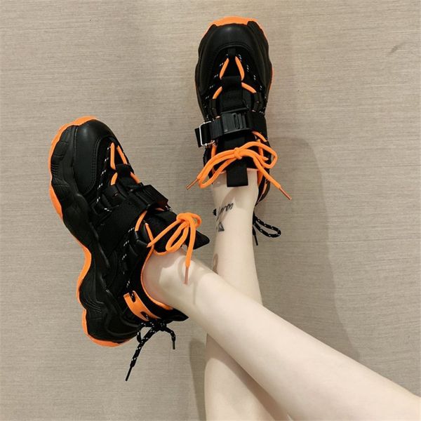 

2021 new spring summer woman jogging gross parenting leisure fashion black red femme basket shoes 9ui1, Black;white