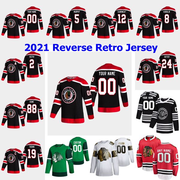 

2021 обратного ретро чикаго blackhawks хоккей джетки алекс дебинкат эдди ольчик brent seabrook malcolm subban artem anisimov custom showing, Black;red