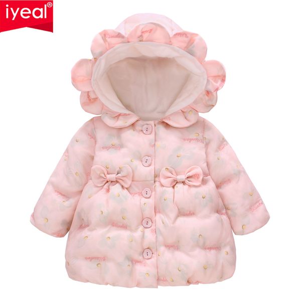 

iyeal flannel winter parkas kids jackets for princess girls warm thick velvet children's coat baby outerwear infant overcoat 1-4 lj2011, Blue;gray