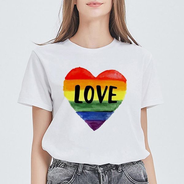 

new t shirt women trendy love harajuku lgbt t-shirt comeliness tshirt vogue kawaii vestidos plus size aesthetic ropa mujer, White