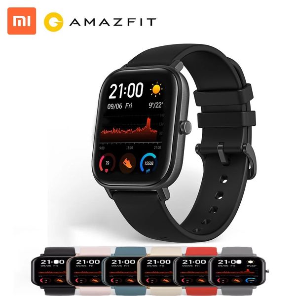 

xiaomi global version amazfit gts smart watch 5atm waterproof swimming smartwatch 14 days battery music control for android