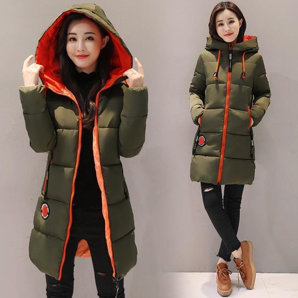 

2020 winter cotton jacket women parkas new thick warm hooded student coat plus size fashion female long cotton-padded jacket 3xl, Black;brown