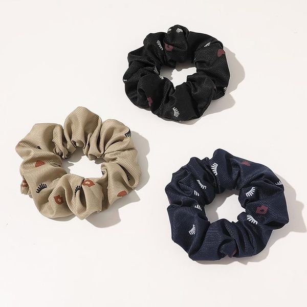

korea hair scrunchie women simple stretch ponytail hair ties fashion print rubber bands elastic hair band girls accessories sqccfv