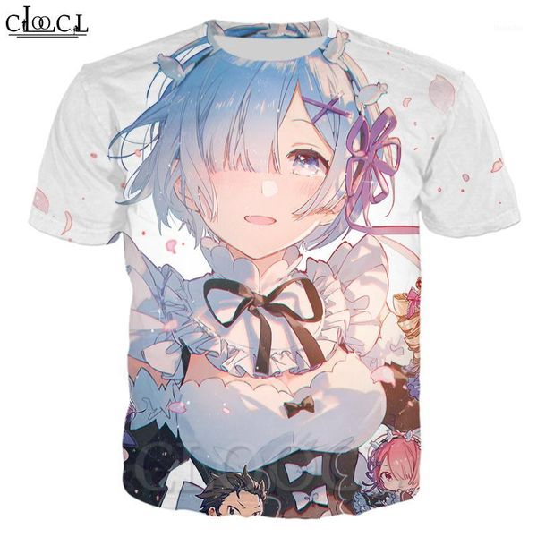 

men's t-shirts cloocl t-shirt zero rem anime men/women shirts 3d print pattern sweatshirts fashion sport 1, White;black