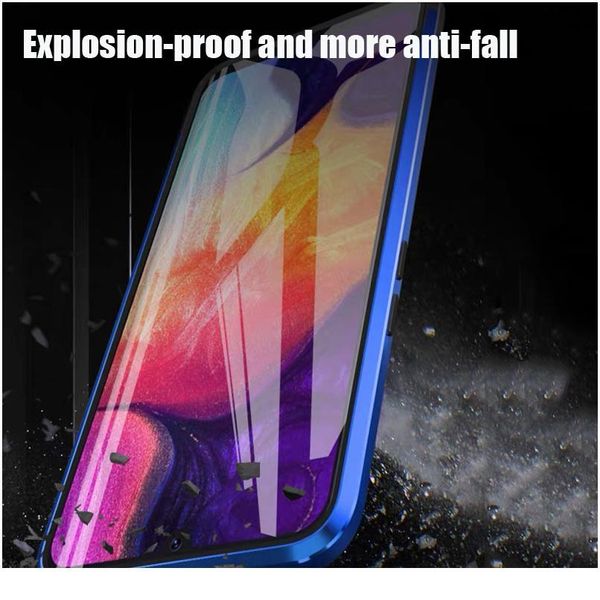 

magnetic metal glass case for samsung galaxy a50 note 10 pro 9 8 a7 a8 a9 2018 a10 a20 a30 qylyzv