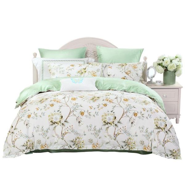 

four piece reactive printing set of silk, cotton and