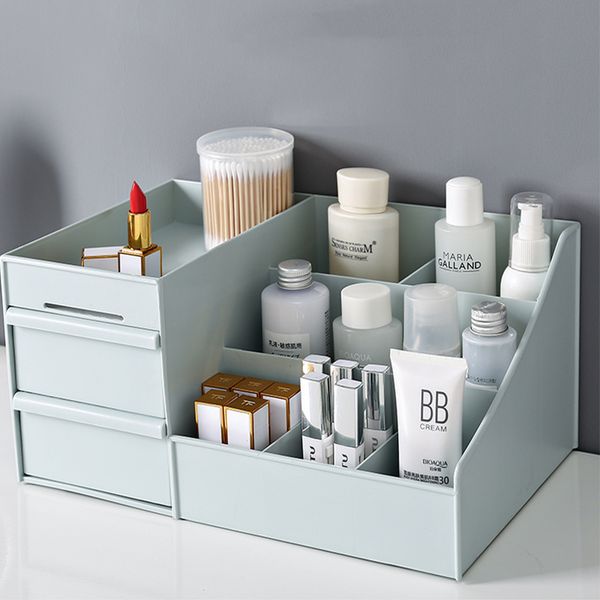

plastic cosmetic organizer jewelry nail polish makeup drawer container home office deskstorage box 1007 q1128