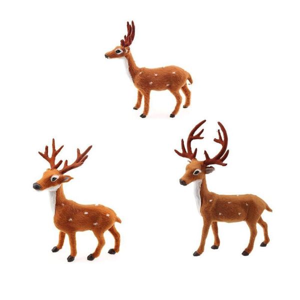 

1pcs christmas xmas elk doll plush simulation deer year props kids p for home new gift christmas u2m9