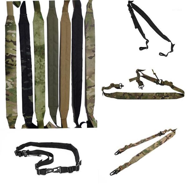 

back support tactical strap adjustable two point function rope quick detachable lanyard1, Black;blue